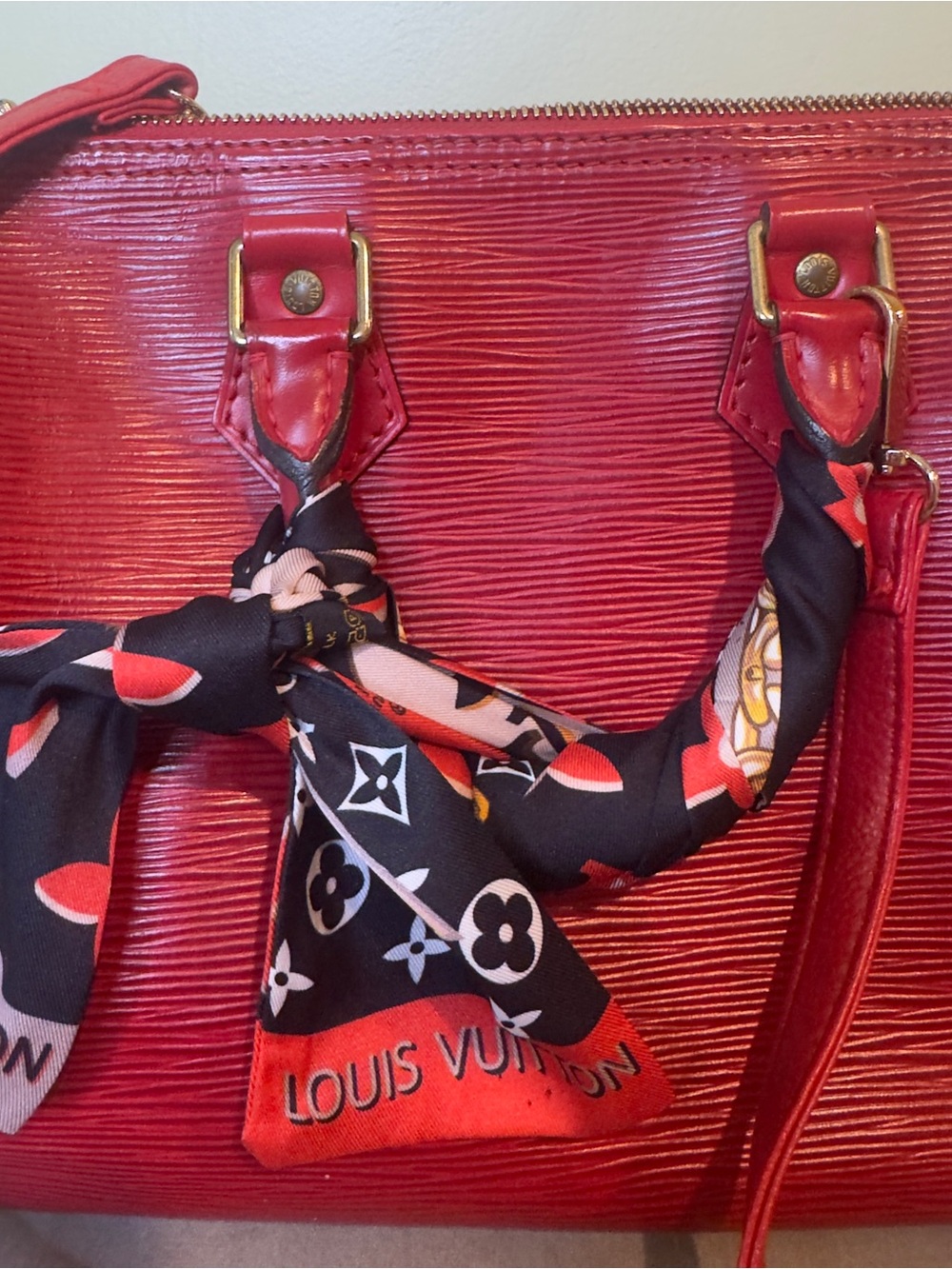 Louis Vuitton Red Epi Leather Speedy 30 Bag - Picture 11 of 11